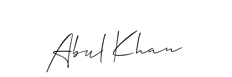 You should practise on your own different ways (Allison_Script) to write your name (Abul Khan) in signature. don't let someone else do it for you. Abul Khan signature style 2 images and pictures png