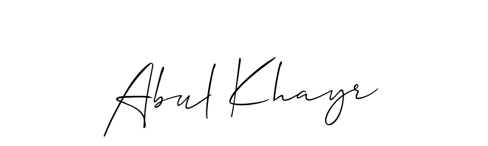 It looks lik you need a new signature style for name Abul Khayr. Design unique handwritten (Allison_Script) signature with our free signature maker in just a few clicks. Abul Khayr signature style 2 images and pictures png