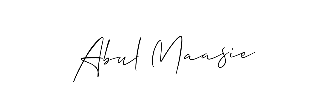 How to make Abul Maasie signature? Allison_Script is a professional autograph style. Create handwritten signature for Abul Maasie name. Abul Maasie signature style 2 images and pictures png