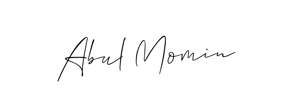 Design your own signature with our free online signature maker. With this signature software, you can create a handwritten (Allison_Script) signature for name Abul Momin. Abul Momin signature style 2 images and pictures png