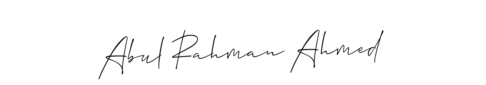 Abul Rahman Ahmed stylish signature style. Best Handwritten Sign (Allison_Script) for my name. Handwritten Signature Collection Ideas for my name Abul Rahman Ahmed. Abul Rahman Ahmed signature style 2 images and pictures png