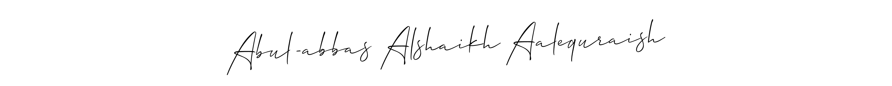 Make a short Abul-abbas Alshaikh Aalequraish signature style. Manage your documents anywhere anytime using Allison_Script. Create and add eSignatures, submit forms, share and send files easily. Abul-abbas Alshaikh Aalequraish signature style 2 images and pictures png