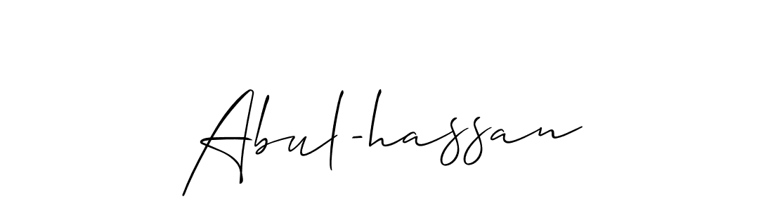The best way (Allison_Script) to make a short signature is to pick only two or three words in your name. The name Abul-hassan include a total of six letters. For converting this name. Abul-hassan signature style 2 images and pictures png
