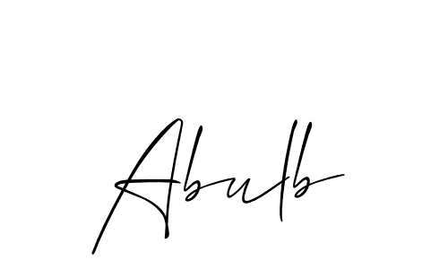 if you are searching for the best signature style for your name Abulb. so please give up your signature search. here we have designed multiple signature styles  using Allison_Script. Abulb signature style 2 images and pictures png