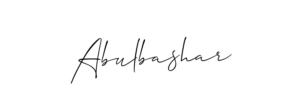 Also we have Abulbashar name is the best signature style. Create professional handwritten signature collection using Allison_Script autograph style. Abulbashar signature style 2 images and pictures png