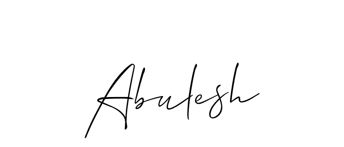 Design your own signature with our free online signature maker. With this signature software, you can create a handwritten (Allison_Script) signature for name Abulesh. Abulesh signature style 2 images and pictures png
