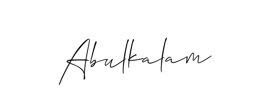 How to Draw Abulkalam signature style? Allison_Script is a latest design signature styles for name Abulkalam. Abulkalam signature style 2 images and pictures png