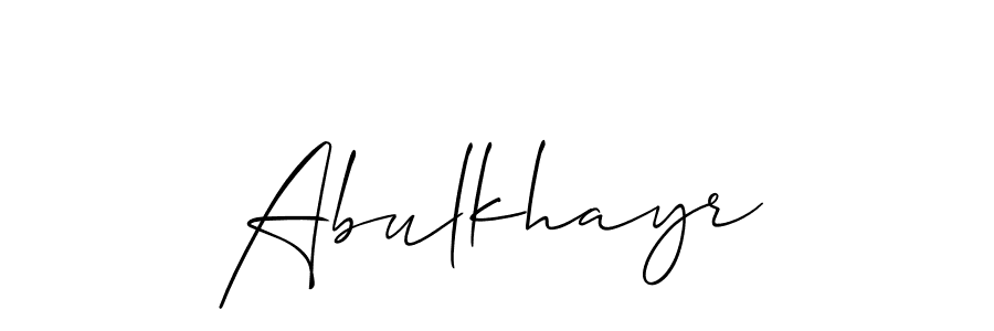 How to Draw Abulkhayr signature style? Allison_Script is a latest design signature styles for name Abulkhayr. Abulkhayr signature style 2 images and pictures png