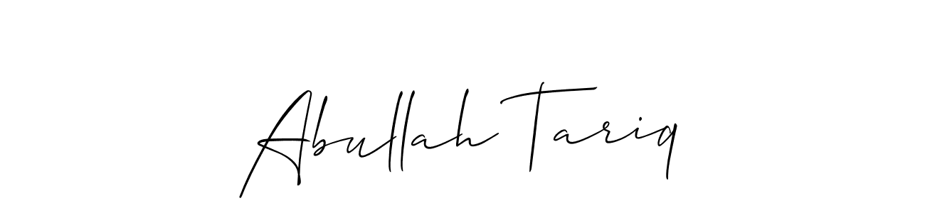 Design your own signature with our free online signature maker. With this signature software, you can create a handwritten (Allison_Script) signature for name Abullah Tariq. Abullah Tariq signature style 2 images and pictures png