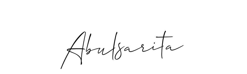 Similarly Allison_Script is the best handwritten signature design. Signature creator online .You can use it as an online autograph creator for name Abulsarita. Abulsarita signature style 2 images and pictures png