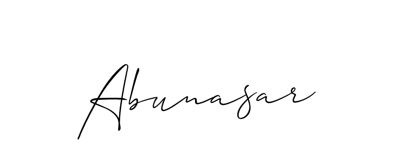 Make a short Abunasar signature style. Manage your documents anywhere anytime using Allison_Script. Create and add eSignatures, submit forms, share and send files easily. Abunasar signature style 2 images and pictures png