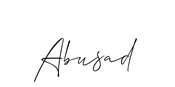 Also we have Abusad name is the best signature style. Create professional handwritten signature collection using Allison_Script autograph style. Abusad signature style 2 images and pictures png