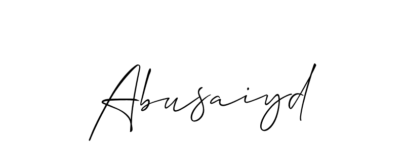 How to make Abusaiyd signature? Allison_Script is a professional autograph style. Create handwritten signature for Abusaiyd name. Abusaiyd signature style 2 images and pictures png