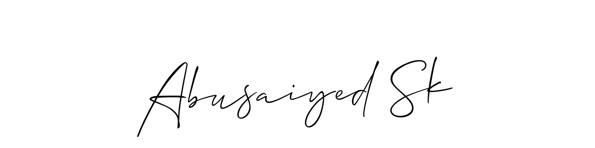 Also we have Abusaiyed Sk name is the best signature style. Create professional handwritten signature collection using Allison_Script autograph style. Abusaiyed Sk signature style 2 images and pictures png