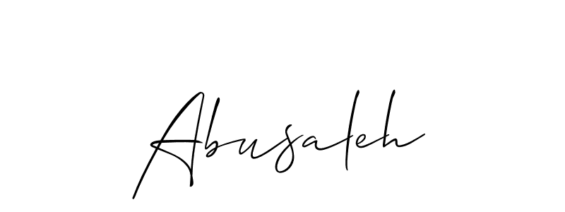 The best way (Allison_Script) to make a short signature is to pick only two or three words in your name. The name Abusaleh include a total of six letters. For converting this name. Abusaleh signature style 2 images and pictures png