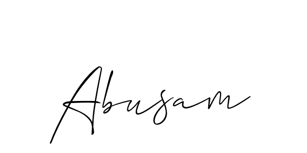 How to make Abusam name signature. Use Allison_Script style for creating short signs online. This is the latest handwritten sign. Abusam signature style 2 images and pictures png