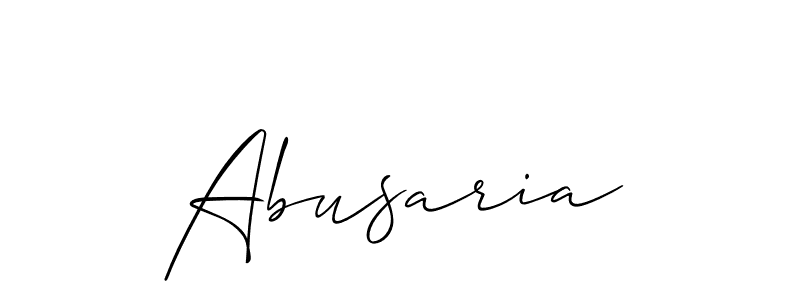 Create a beautiful signature design for name Abusaria. With this signature (Allison_Script) fonts, you can make a handwritten signature for free. Abusaria signature style 2 images and pictures png