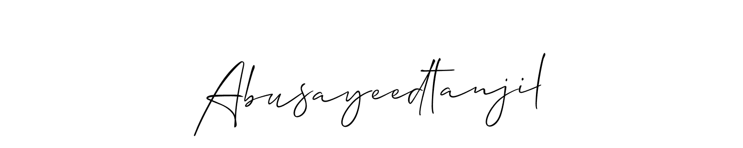 Check out images of Autograph of Abusayeedtanjil name. Actor Abusayeedtanjil Signature Style. Allison_Script is a professional sign style online. Abusayeedtanjil signature style 2 images and pictures png