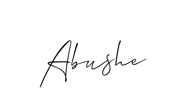 Make a beautiful signature design for name Abushe. With this signature (Allison_Script) style, you can create a handwritten signature for free. Abushe signature style 2 images and pictures png