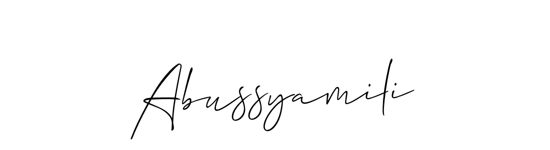 Also You can easily find your signature by using the search form. We will create Abussyamili name handwritten signature images for you free of cost using Allison_Script sign style. Abussyamili signature style 2 images and pictures png