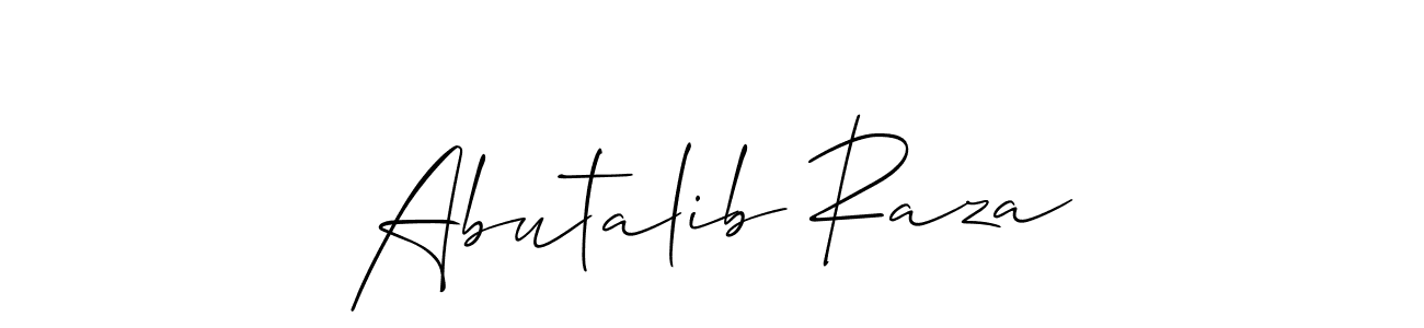 Also You can easily find your signature by using the search form. We will create Abutalib Raza name handwritten signature images for you free of cost using Allison_Script sign style. Abutalib Raza signature style 2 images and pictures png