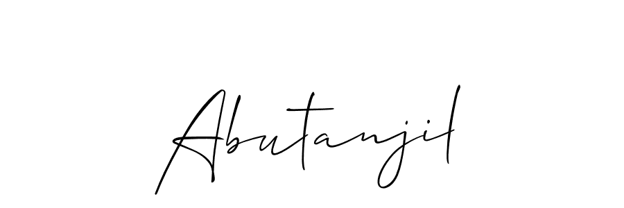 Make a beautiful signature design for name Abutanjil. Use this online signature maker to create a handwritten signature for free. Abutanjil signature style 2 images and pictures png