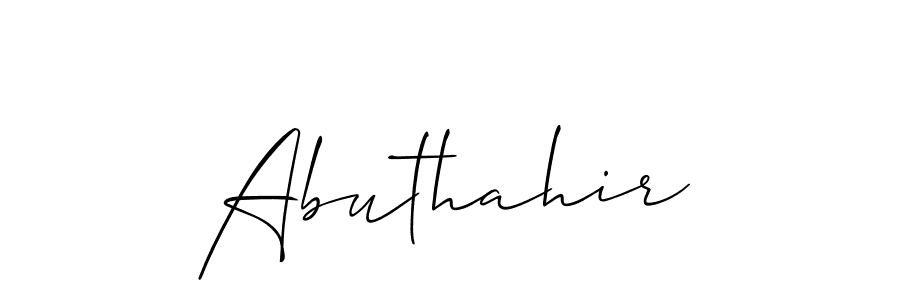 Allison_Script is a professional signature style that is perfect for those who want to add a touch of class to their signature. It is also a great choice for those who want to make their signature more unique. Get Abuthahir name to fancy signature for free. Abuthahir signature style 2 images and pictures png