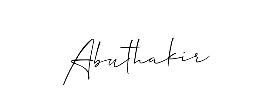 Make a beautiful signature design for name Abuthakir. With this signature (Allison_Script) style, you can create a handwritten signature for free. Abuthakir signature style 2 images and pictures png
