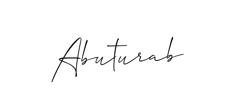 Make a beautiful signature design for name Abuturab. With this signature (Allison_Script) style, you can create a handwritten signature for free. Abuturab signature style 2 images and pictures png