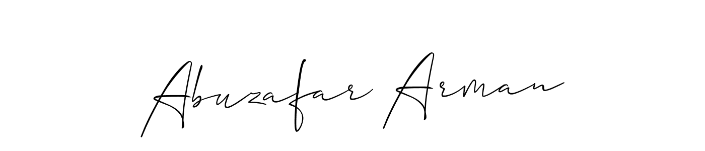 Make a beautiful signature design for name Abuzafar Arman. With this signature (Allison_Script) style, you can create a handwritten signature for free. Abuzafar Arman signature style 2 images and pictures png