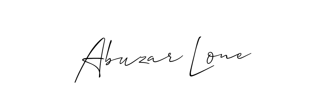 The best way (Allison_Script) to make a short signature is to pick only two or three words in your name. The name Abuzar Lone include a total of six letters. For converting this name. Abuzar Lone signature style 2 images and pictures png