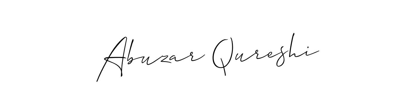 The best way (Allison_Script) to make a short signature is to pick only two or three words in your name. The name Abuzar Qureshi include a total of six letters. For converting this name. Abuzar Qureshi signature style 2 images and pictures png