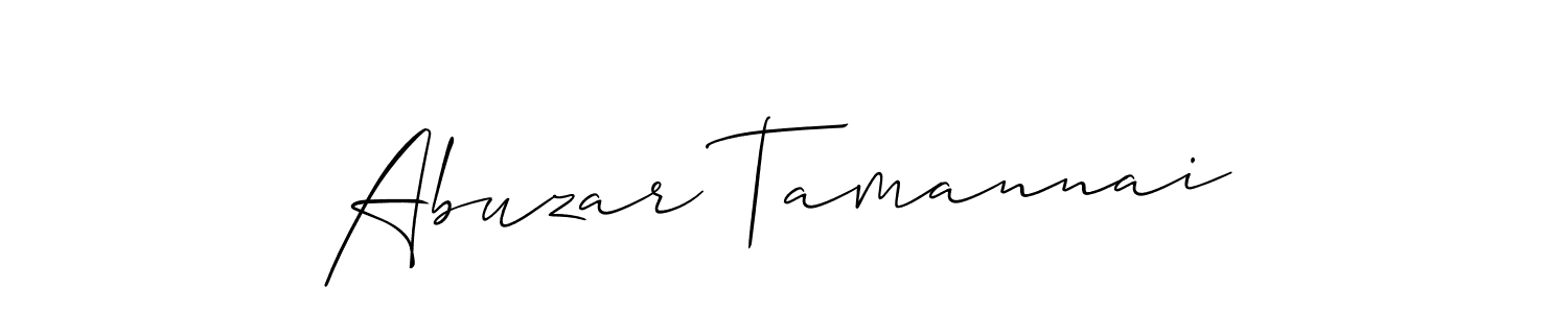 How to Draw Abuzar Tamannai signature style? Allison_Script is a latest design signature styles for name Abuzar Tamannai. Abuzar Tamannai signature style 2 images and pictures png