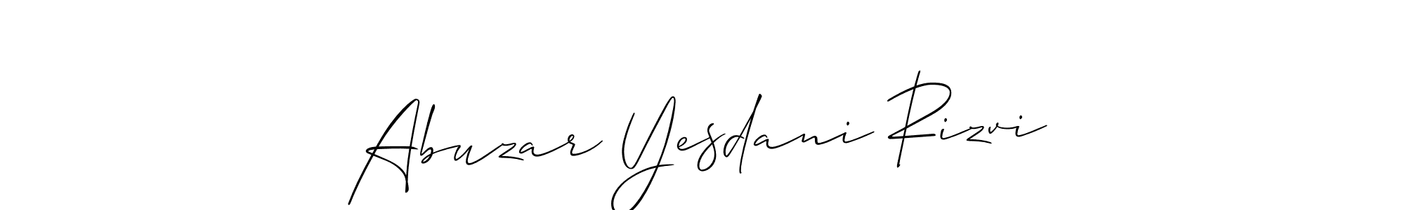 How to Draw Abuzar Yesdani Rizvi signature style? Allison_Script is a latest design signature styles for name Abuzar Yesdani Rizvi. Abuzar Yesdani Rizvi signature style 2 images and pictures png