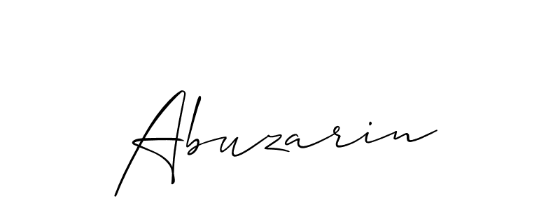 Also You can easily find your signature by using the search form. We will create Abuzarin name handwritten signature images for you free of cost using Allison_Script sign style. Abuzarin signature style 2 images and pictures png