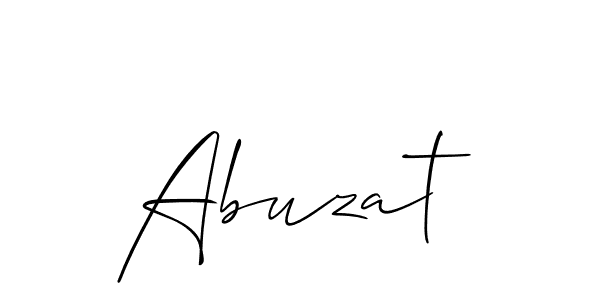 Make a beautiful signature design for name Abuzat. With this signature (Allison_Script) style, you can create a handwritten signature for free. Abuzat signature style 2 images and pictures png