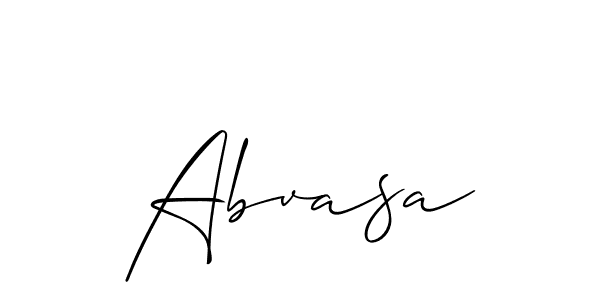 Make a beautiful signature design for name Abvasa. With this signature (Allison_Script) style, you can create a handwritten signature for free. Abvasa signature style 2 images and pictures png