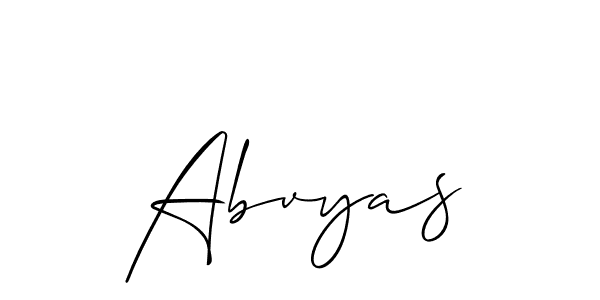 How to Draw Abvyas signature style? Allison_Script is a latest design signature styles for name Abvyas. Abvyas signature style 2 images and pictures png