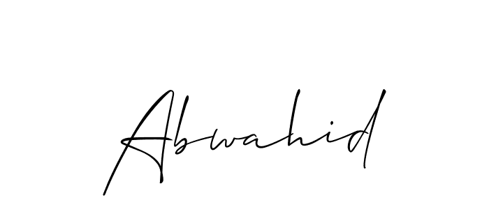 It looks lik you need a new signature style for name Abwahid. Design unique handwritten (Allison_Script) signature with our free signature maker in just a few clicks. Abwahid signature style 2 images and pictures png
