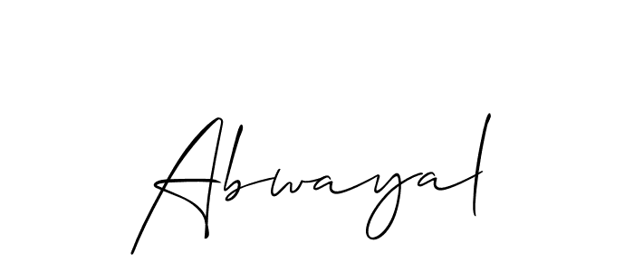 Similarly Allison_Script is the best handwritten signature design. Signature creator online .You can use it as an online autograph creator for name Abwayal. Abwayal signature style 2 images and pictures png