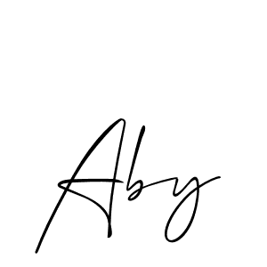 The best way (Allison_Script) to make a short signature is to pick only two or three words in your name. The name Aby include a total of six letters. For converting this name. Aby signature style 2 images and pictures png