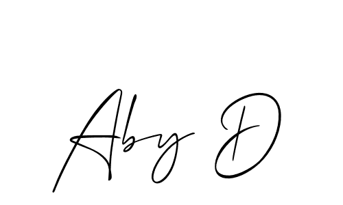 Aby D stylish signature style. Best Handwritten Sign (Allison_Script) for my name. Handwritten Signature Collection Ideas for my name Aby D. Aby D signature style 2 images and pictures png