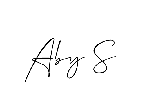 Create a beautiful signature design for name Aby S. With this signature (Allison_Script) fonts, you can make a handwritten signature for free. Aby S signature style 2 images and pictures png