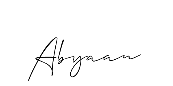 if you are searching for the best signature style for your name Abyaan. so please give up your signature search. here we have designed multiple signature styles  using Allison_Script. Abyaan signature style 2 images and pictures png