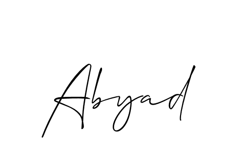 How to Draw Abyad signature style? Allison_Script is a latest design signature styles for name Abyad. Abyad signature style 2 images and pictures png