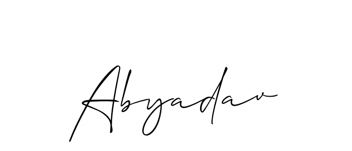 How to Draw Abyadav signature style? Allison_Script is a latest design signature styles for name Abyadav. Abyadav signature style 2 images and pictures png