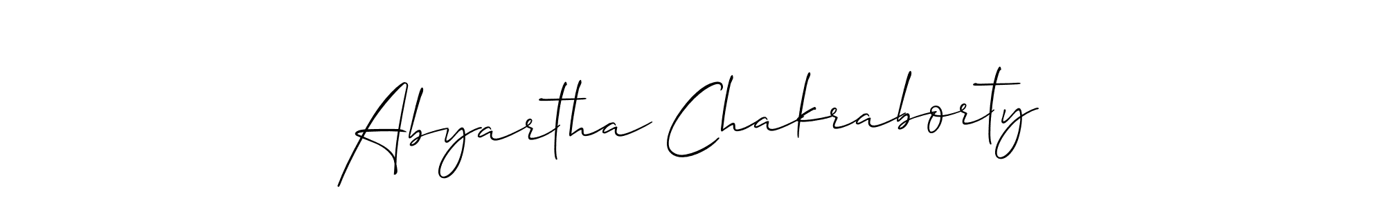 You should practise on your own different ways (Allison_Script) to write your name (Abyartha Chakraborty) in signature. don't let someone else do it for you. Abyartha Chakraborty signature style 2 images and pictures png