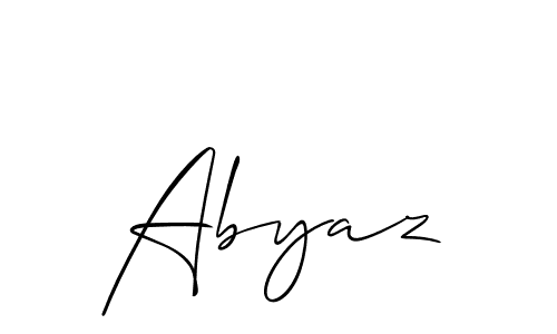 Also You can easily find your signature by using the search form. We will create Abyaz name handwritten signature images for you free of cost using Allison_Script sign style. Abyaz signature style 2 images and pictures png