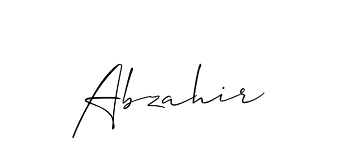 How to Draw Abzahir signature style? Allison_Script is a latest design signature styles for name Abzahir. Abzahir signature style 2 images and pictures png