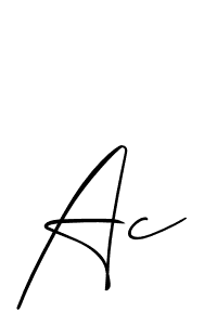 Make a beautiful signature design for name Ac. With this signature (Allison_Script) style, you can create a handwritten signature for free. Ac signature style 2 images and pictures png